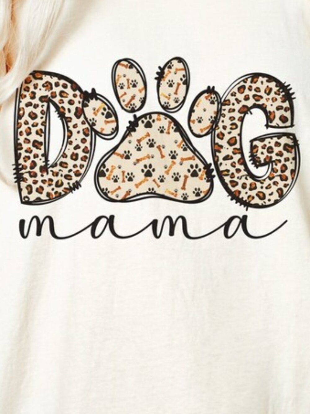 Dog Mama Mom Leopard Shirt, Mother's Day Gift Shirt - Picture 2 of 4